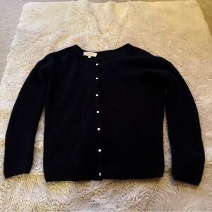 Sezane black button down cardigan sweater size XS